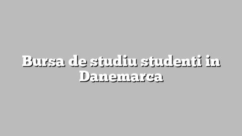 Bursa de studiu studenti in Danemarca